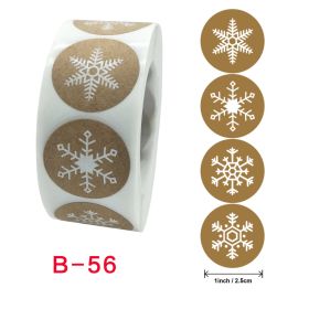 Cowhide Self-adhesive Label Christmas Holiday Happy Sticker