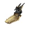 Dragon Statue Figurines - 6" Grey Medieval Dragon Decor Resin Tooth Boat Sculpture Ornaments Home Office Dragon Boat Storage