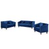 Blue Lint Chair Sofa Set