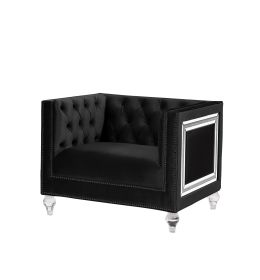 Heibero Chair; Black Velvet 56997