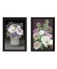 "Lilac & Wild Plum Bouquet II" 2-Piece Vignette by House Fenway; Ready to Hang Framed Print; Black Frame