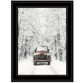 Trendy Decor 4U "Antique Christmas" Framed Wall Art; Modern Home Decor Framed Print for Living Room; Bedroom & Farmhouse Wall Decoration by Lori Deite