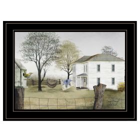 "Spring Cleaning" by Billy Jacobs; Ready to Hang Framed Print; Black Frame