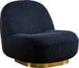 Modern Velvet Swivel Accent Chair; Swivel Barrel Chair with Gold Finish Stainless Steel Base