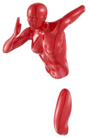 Glossy Wall Sculpture 13" Runner, Glossy Red