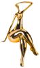 Isabella Resin Woman Sculpture, Gold - Size 15" x 7" x 8"