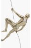 Metallic Wall Sculpture Climbing 8" Man OR Woman, Gold Man