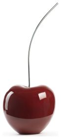 Cherry Resin Fruit Sculpture, Red Wine, Medium - Size 22" x 9" x 7"