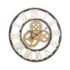 30" Brown Metal Gear Wall Clock