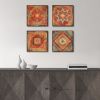 Moroccan Tile 4-piece Framed Art Set