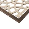 Damask Wood Panel Two-tone Geometric Wall Decor