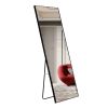 Black Solid Wood Frame Full-length Mirror, Dressing Mirror, Bedroom Home Porch, Decorative Mirror, Clothing Store, Floor Mounted Large Mirror, Wall Mo