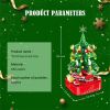 City Christmas Tree Rotating Music Box Building Blocks Friends Santa Claus LED Light Shining Xmas Bricks Toys For Children Girls