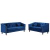 Blue Lint Chair Sofa Set