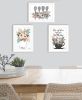 "Rise & Shine Kitchen Collection" 3-Piece Vignette By Michele Norman; Ready to Hang Framed Print; White Frame