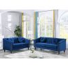 Blue Lint Chair Sofa Set