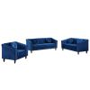 Blue Lint Chair Sofa Set