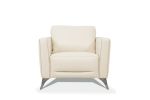 Malaga Chair; Cream Leather 55007