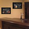 "Sports Bar Collection" 2-Piece Vignette By Debbie DeWitt; Printed Wall Art; Ready To Hang Framed Poster; Black Frame