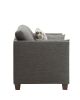 Laurissa Chair &amp; 3 Pillows in Light Charcoal Linen 52407