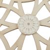 Damask Wood Panel Two-tone Geometric Wall Decor