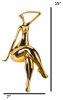 Isabella Resin Woman Sculpture, Gold - Size 15" x 7" x 8"