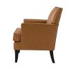 Lapithae Armchair with Solid Wooden Legs and Nailhead Trim