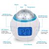 Kids Music Star Sky LED Projection Lamp Digital Alarm Clock Thermometer Calendar Lights