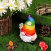 1pc Garden Rainbow Gnome Resin Statue, Faceless Doll Figure Miniature Decoration For Lawn Home Indoor Outdoor Patio Yard Garden Lawn Porch Decor