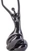 Elizabeth Woman Resin Sculpture, Black - Size 21" x 7" x 11"