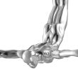 Finesse Decor Wall Diver Sculpture, Small, Chrome