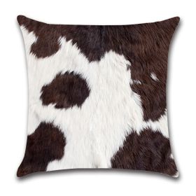 Cow Pattern Linen Pillowcase Pattern Spot Cartoon (Option: 4 Style-45x45cm)