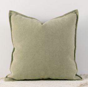 Living Room Sofa Herringbone Pattern Chenille Pillowcase (Option: Chartreuse-45x45cm)