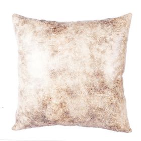 Retro Leather Sofa Pillowcase Cover With Gilded Backrest Cushion (Option: Beige-30cmx50cm pillowcase)