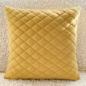 Living Room Home Pillows With Fabric Art Velvet Cushions (Option: Gold-45X45cm pillowcase)