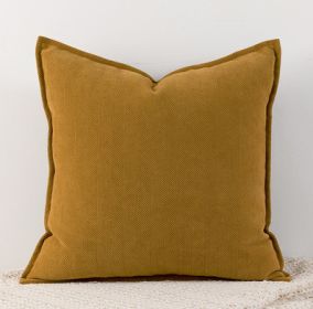 Living Room Sofa Herringbone Pattern Chenille Pillowcase (Option: Ginger-45x45cm)