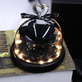 Christmas Flower With Light Little Love Glass Cover Ornaments (Color: Black)