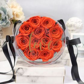 Acrylic Flower Sugar Bag Birthday Gift (Color: Orange)