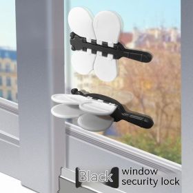 Children's Safety Protection Window Lock Punch-free Anti-pinching (Option: Window Security Lock Black)