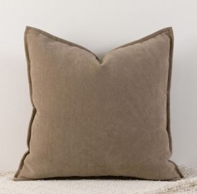 Living Room Sofa Herringbone Pattern Chenille Pillowcase (Option: Coffee-45x45cm)