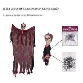 Halloween Hanging Ghost Pendant Dyed Blood Horror Skull (Option: Blood Yarn Ghost Suit)