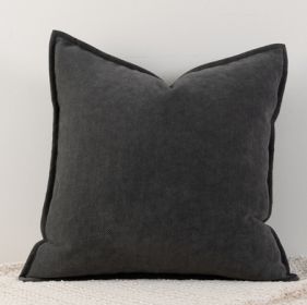 Living Room Sofa Herringbone Pattern Chenille Pillowcase (Option: Dark Grey-45x45cm)