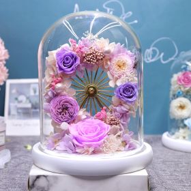 Ferris Wheel With Light Rose Decoration (Color: Purple)