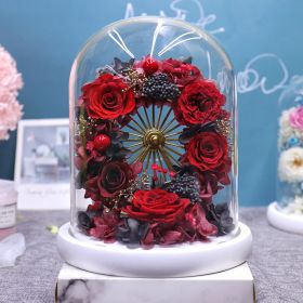 Ferris Wheel With Light Rose Decoration (Color: Red)