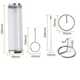 Stainless Steel Cylinder Barbecue Cage (Option: Style 4)