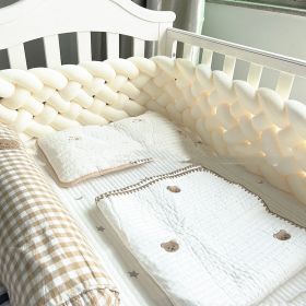 Six-strand Bed Fence Twist Braid New Hand-woven Long Knotted Pillow (Option: Milk White-6 Shares 360cm)