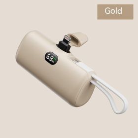 Capsule Digital Display Wireless Pocket Power Bank (Option: Milk Tea-5000mAh)