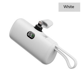 Capsule Digital Display Wireless Pocket Power Bank (Option: Fast Charge Version White-5000mAh)