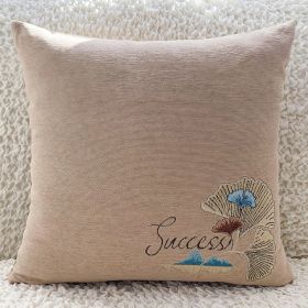 Bed Window Cushions And Pillowcases (Option: Khaki-45X45cm pillowcase)