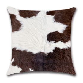 Cow Pattern Linen Pillowcase Pattern Spot Cartoon (Option: 3 Style-45x45cm)